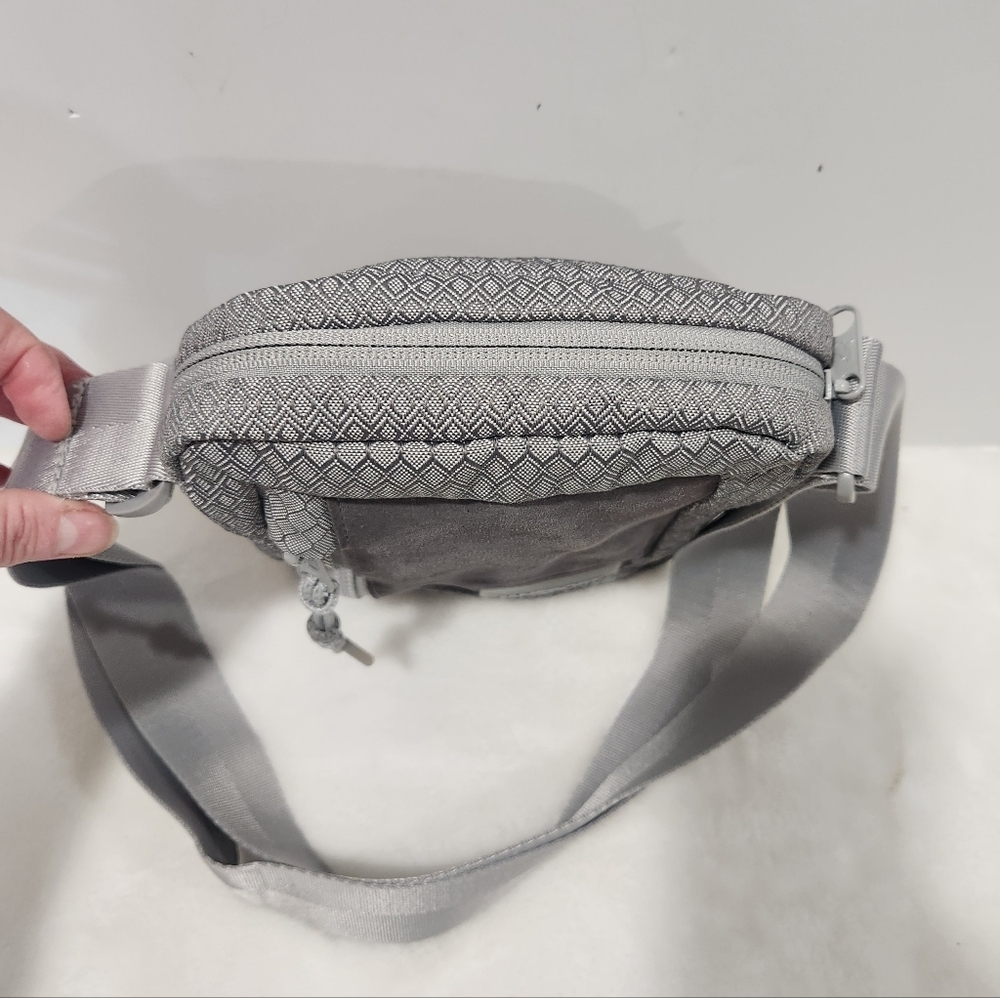 Jansport Ascent Weekender Suede Gray Shadow Geometric Crossbody Shoulder Bag - Picture 10 of 13